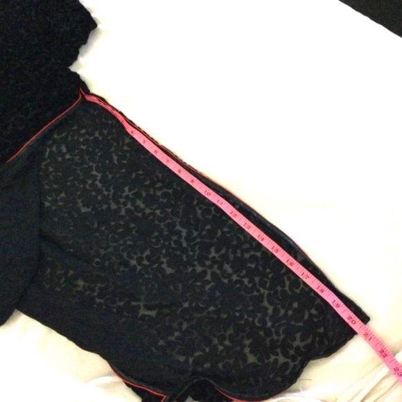 Vintage CITY  of SHANGHAI 100% Silk Black w/ red trim L - Picture 10 of 13